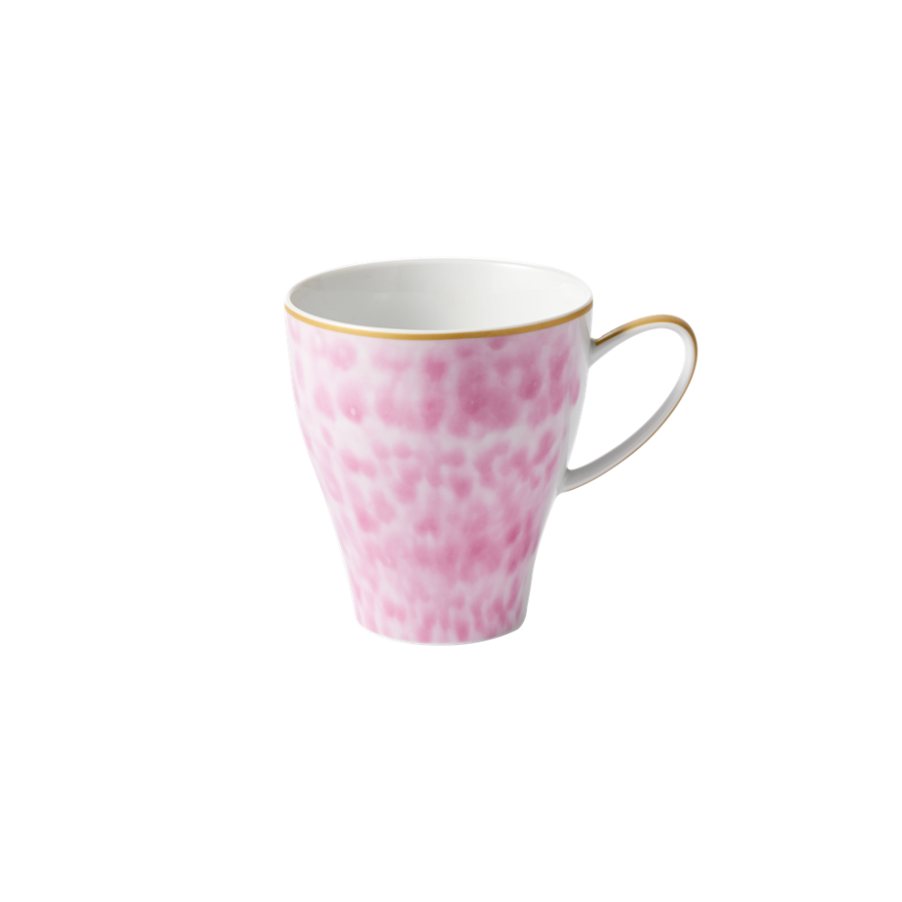 Porcelain Large Shaped Mug Glaze  Print Bubblegum Pink By Rice DK